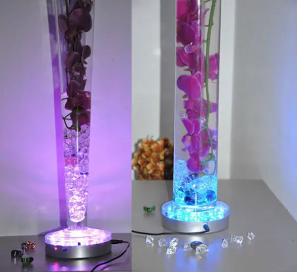 

Lembrancinhas De Casamento free Shipping 2units Supplies Led Vase Centerpieces Light for Party~6inch Base, Weddubg Decoration