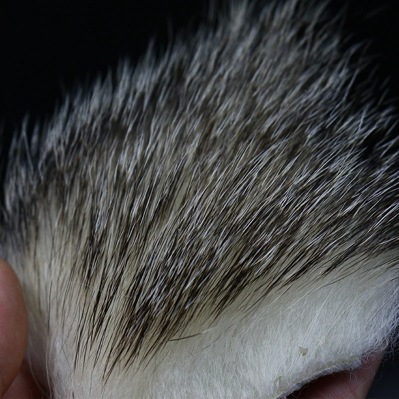 New 2 patches premium badger fur large cut fly tying furs Long genuine badger body hair for streamer wings& saltwater patterns
