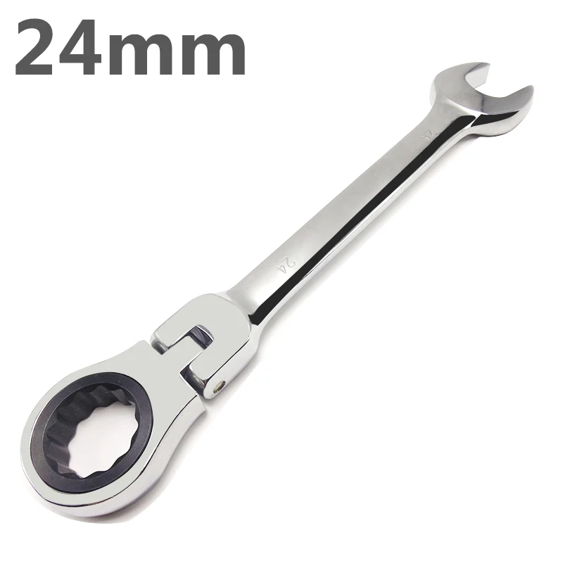 

HOEN 24mm Keys Ratchet Spanners Open End Torque Ring Flexible Gear Wrench Head Ratchet Wrench Sockets Mini Spanner Tool set