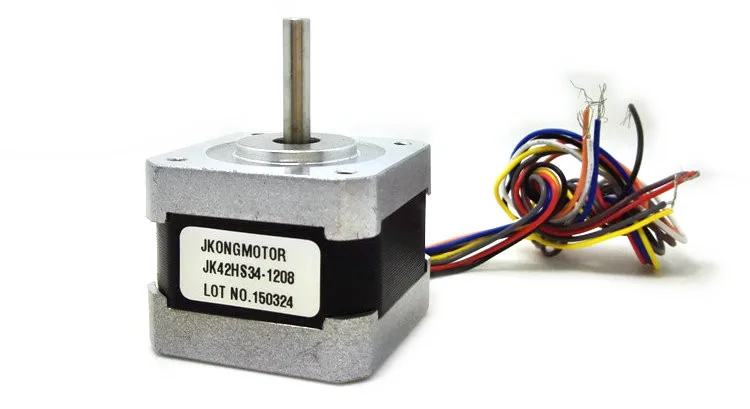 Free shipping CE ROHS 1.8 degree 42mm 2-phase hybrid NEMA17 stepper motor unipolar stepper motor 34mm 1.68V 1A 8-wire 2.5Kg.cm