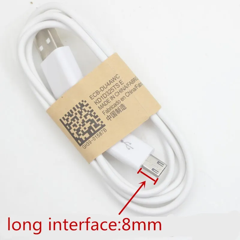 Long 8MM/12MM Connector White Micro USB Data Charge Cable For Samsung Huawei HTC Mobile Phone S4 I9100 I9500 N7100 I9220