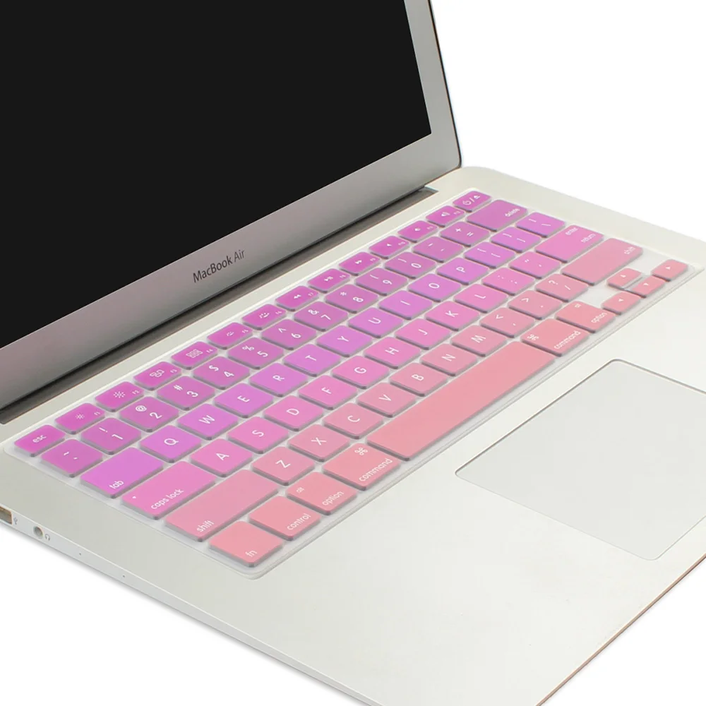 Batianda Air 11 inch US Enter Rainbow Color Silicone Keyboard Cover Stickers Fit For Apple Macbook Air 11 11.6