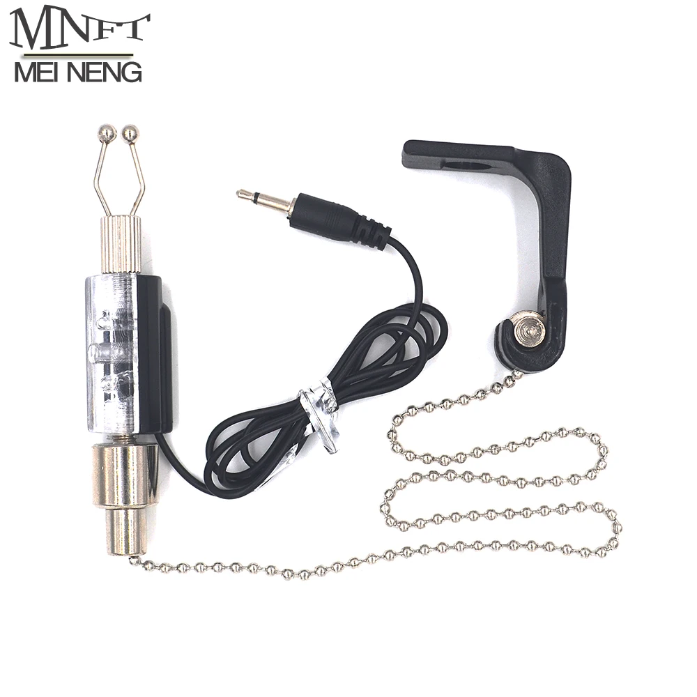 MNFT 1Pcs Fishing Bite Alarm Chain Hanger Swinger LED Illuminated Indicator Carp Bobbins Chain Hangers