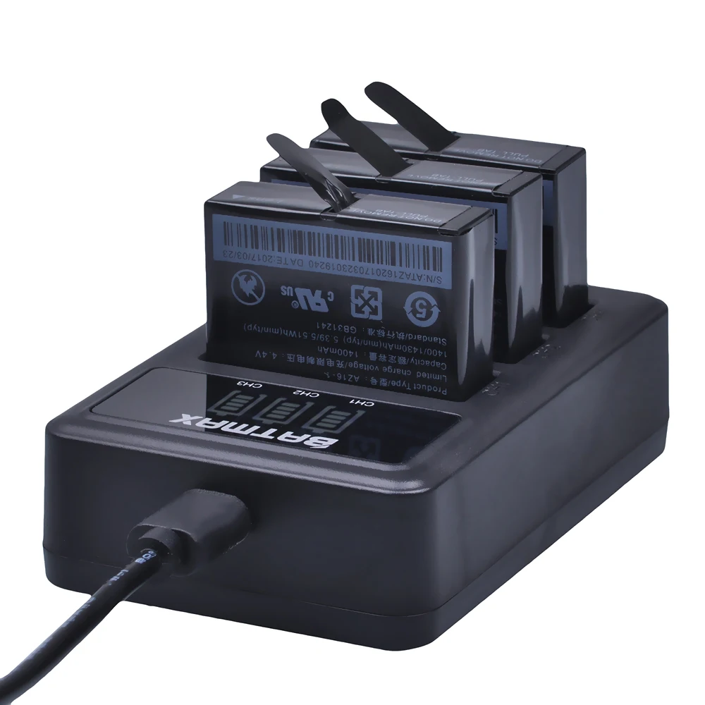 5x1400 мАч аккумулятор для оригинального Xiaomi Yi II Xiami yi 4k батареи + светодиодный USB 3 слота зарядное устройство для экшн-камеры Xiaoyi Yi Lite