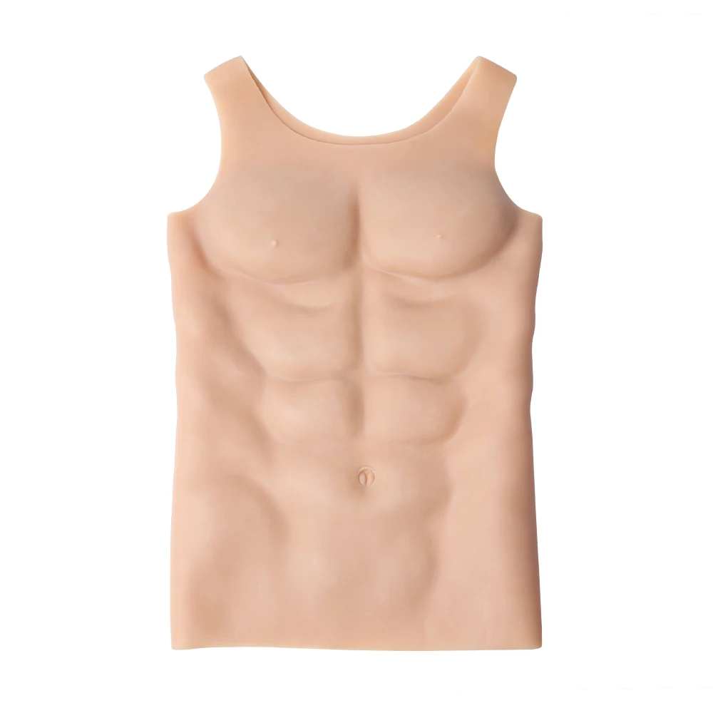 1300g Women cross over into muscular men Lifelike Big Hunk Chest Muscle for Boxing training Men Silicone Fake Chest Men