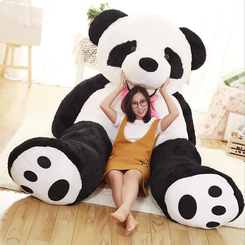 Stuffed & Plush Animals 260CM Giant Oversize Panda Doll Toys Tie Panda Stuffed Plush Panda Bear Doll Kids Gifts Toys for Girls