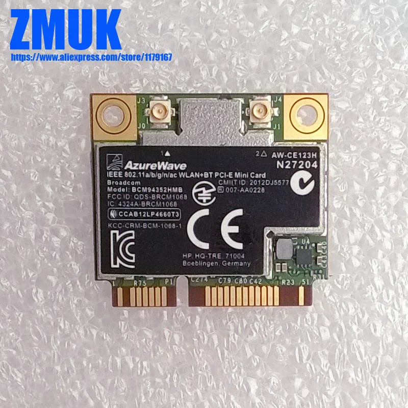 

Broadcom BCM94352HMB 802.11ac 2x2 Wi-Fi and Bluetooth 4.0 combination WLAN adapter For EliteBook 745 G2 Series,sps 724935-001