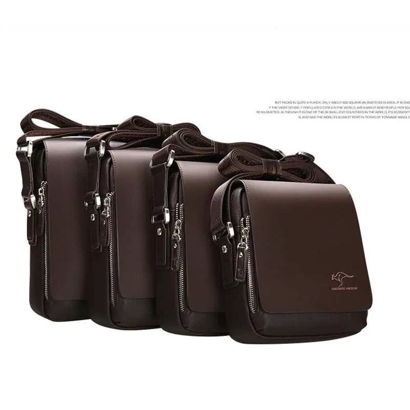 Yeni geldi lüks marka erkek askılı çanta Vintage PU deri omuz çantası yakışıklı Crossbody çanta