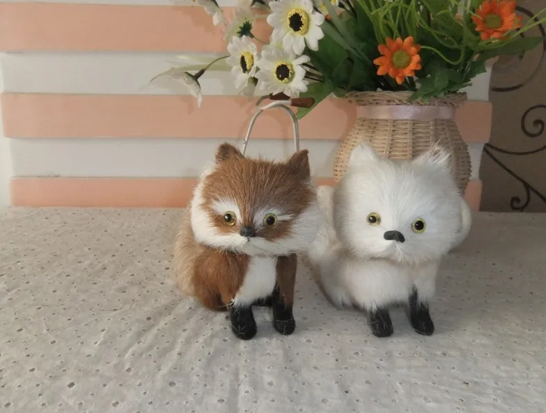 

a pair of cute simulation fox toys polyethylene & furs cute fox dolls about 16X7X10CM 132