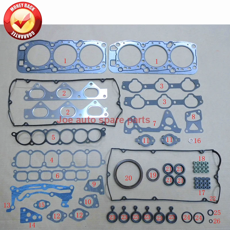 

6G74 24V V45 OLD Engine Full gasket set kit for Mitsubishi SHOGUN II DEBONAIR 3.5L 92-99 MD972341 430231P 50140100