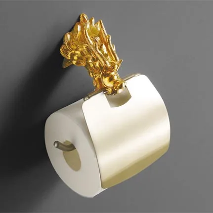 Luxury Gold Wall Mount Bathroom Hardware Set Dragon Paper Roll Holder Fashion Towel Rack Soap Dish Bathroom fitting MB-0950A