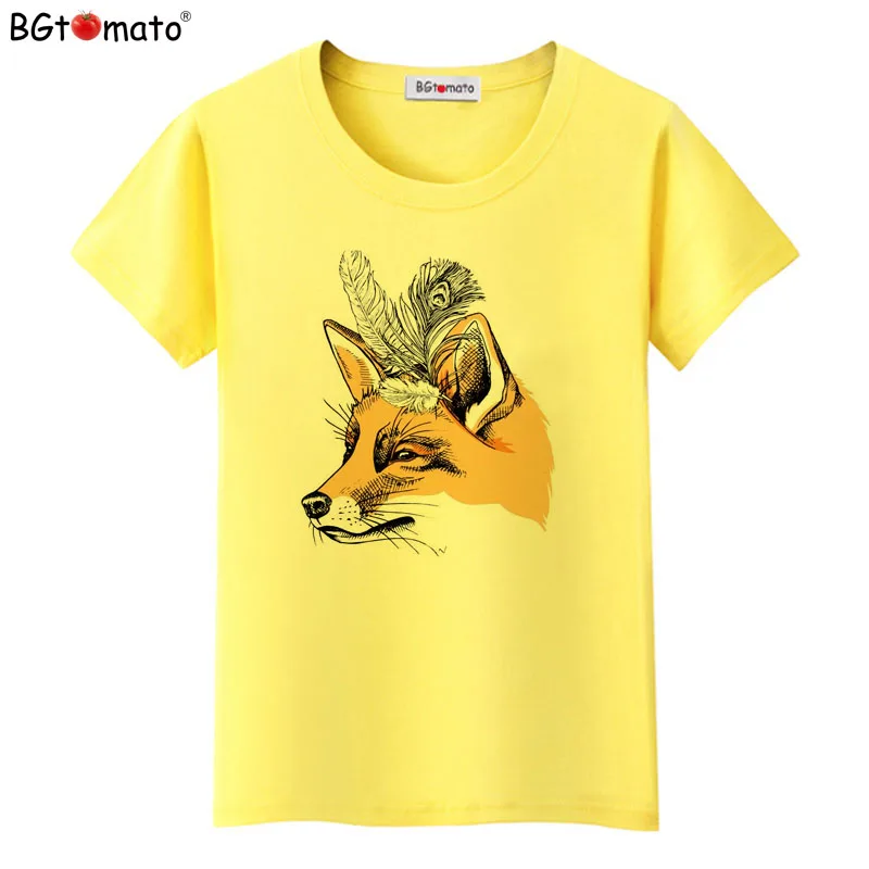 

BGtomato art fox women t-shirts Beautiful design short sleeve casual shirts Good quality brand tops cool tees cheap sale