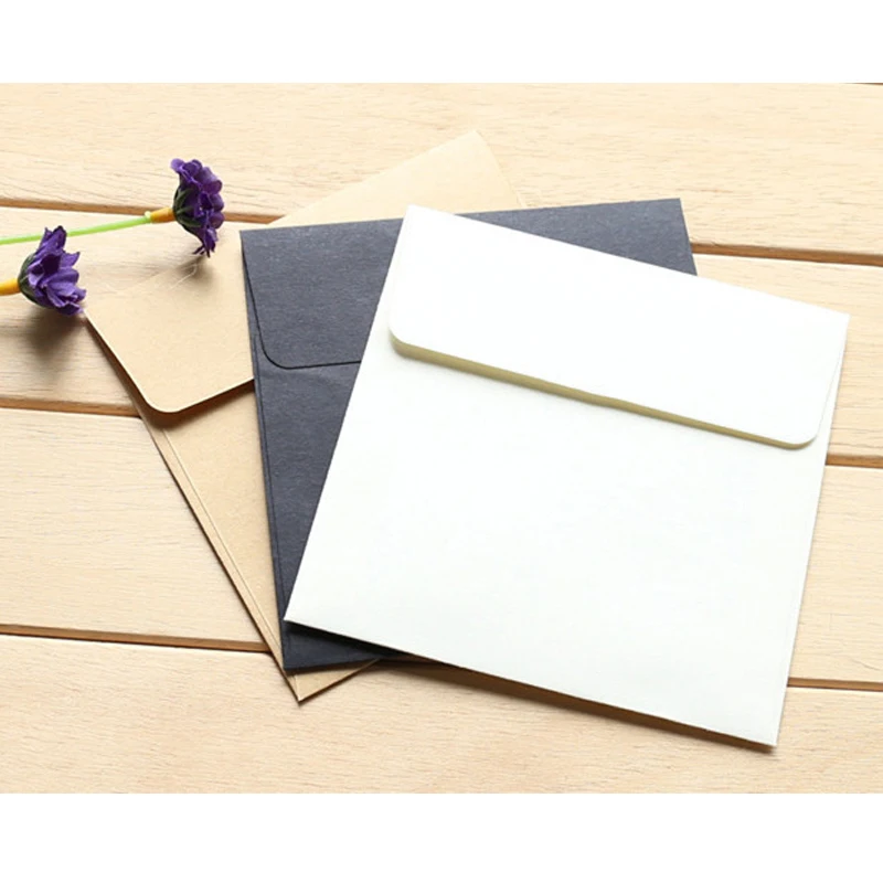 Wysokiej jakości 10 sztuk/partia Mini 10cm * 10cm Retro Vintage koperty z papieru Kraft do scrapbookingu na prezent na kartę festiwalową