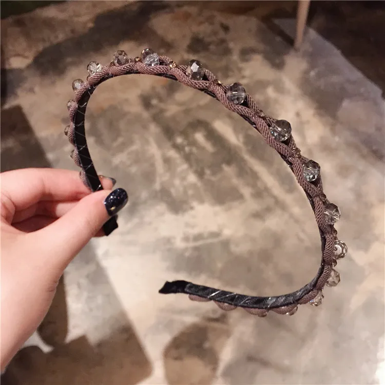 Fashion Mewah Berlian Imitasi Rambut Rontok Rambut Aksesoris Wanita Gadis Rambut Kristal Rambut Band Rambut Ekor Kuda Tali Rambut Band Hiasan Kepala