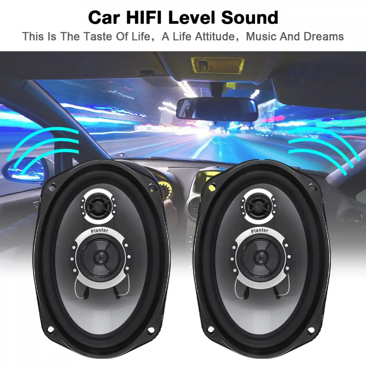 

3 way 2pcs 6x9 Inch 1000W Car Coaxial Auto Audio Music Stereo Full Range Frequency Hifi Speakers Non-destructive Installation