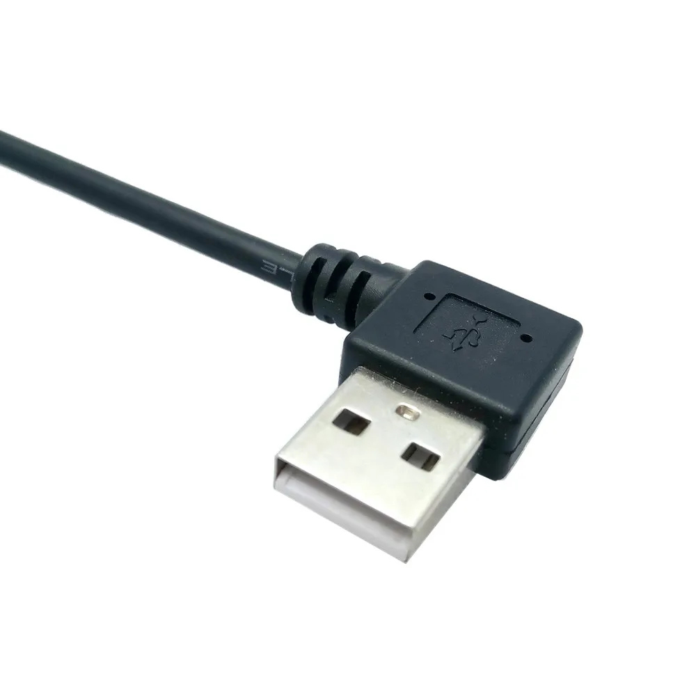 كابل موصل USB 2.0 ذكر إلى أنثى بزاوية 90 درجة ، كابل تمديد ذكر إلى أنثى بفتحة تثبيت لوحة ، 25 سنتيمتر