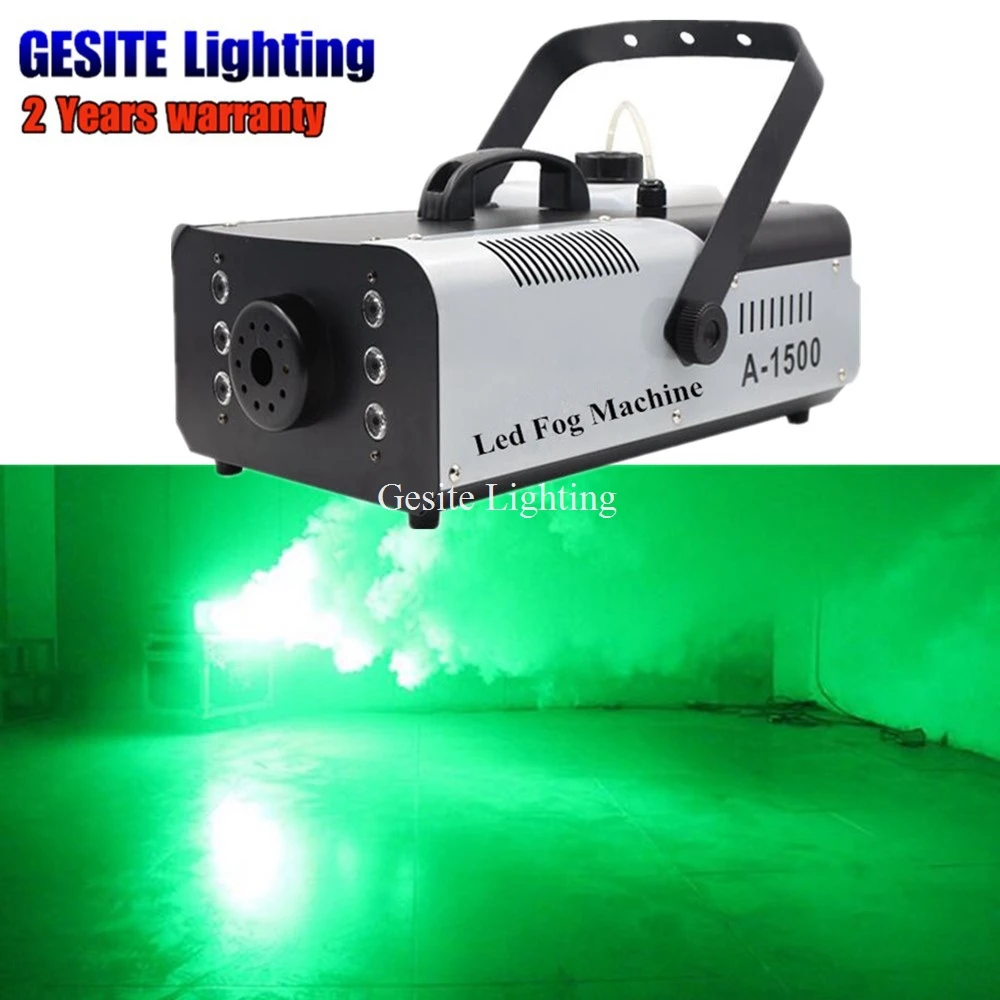 

1500 Вт машина для тумана со светодиодным эффектом машина для дыма проводное управление для свадебной домашней вечеринки диско