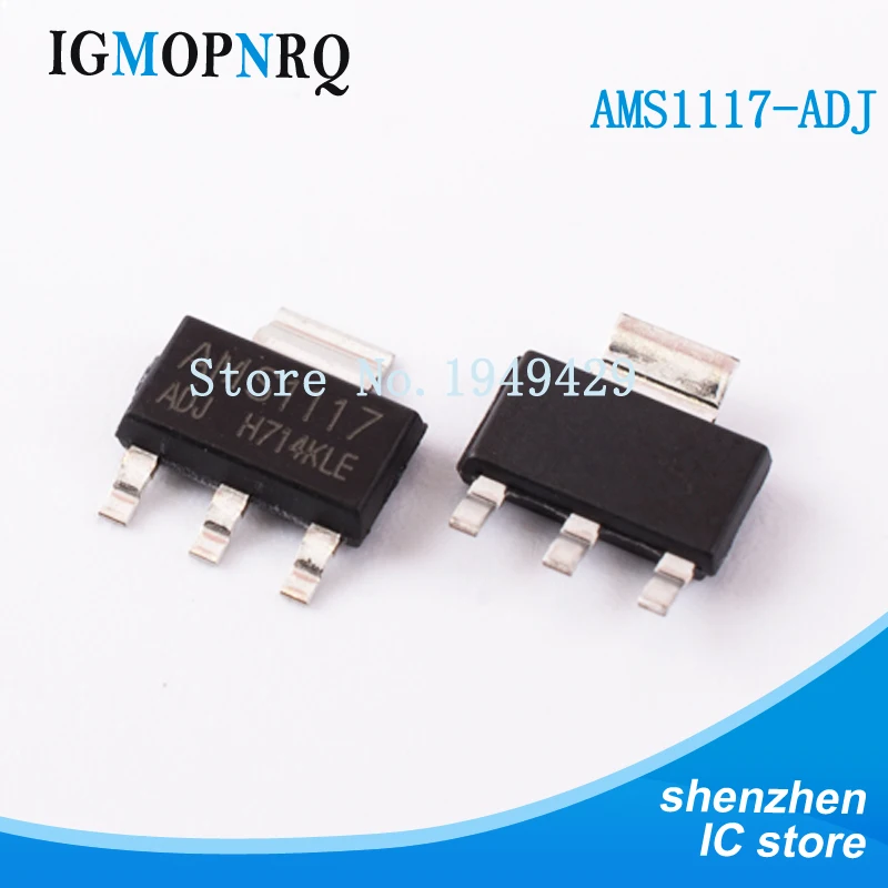 New 100PCS/Lot  AMS1117-ADJ SOT-223 ADJ Regulator LM1117 Wholesale Electronic