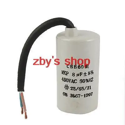 

8uF 50Hz 450VAC CBB60 Motor Start Running Capacitor 8MFD