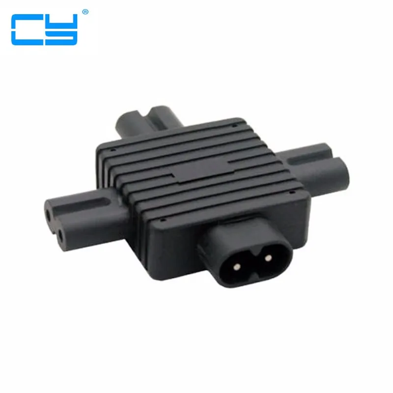 

IEC 320 IEC320 IEC Figure 8 C8 Male to 3X Female C7 plug Splitter Power Adapter connector for Power Supply 1 in 3 out