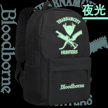 Bloodborne Cosplay Backpack Anime PS4 cartoon Oxford School Bag Unisex