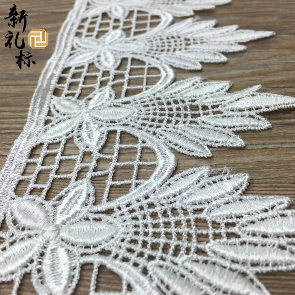 8.5cm robes de cocktail mariage swiss beaded laces yard trim Mainland China Nylon / Cotton Lace Crocheted Voile