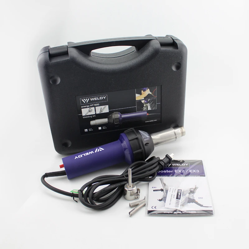 package sale hot air gun Weldy HT1600 for PP PE PVC plastic welding kit-circular triangle  type