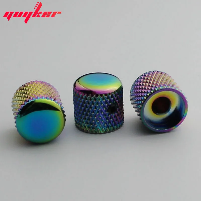 Dome Metal Chameleon Rainbow Knob For Electric Guitar Bass