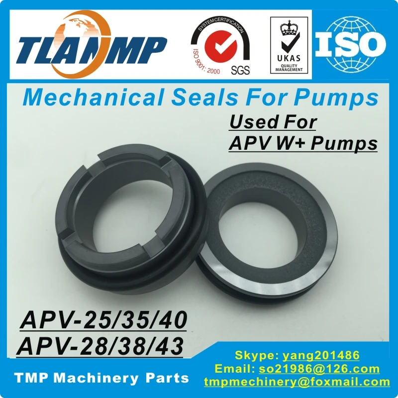 APV-25 ( APV-28 ), APV-35 ( APV-38 ), APV-40 ( APV-43 ) APV Mechanical Seals for APV W+ plus pumps (Material:SiC/SiC/VIT)