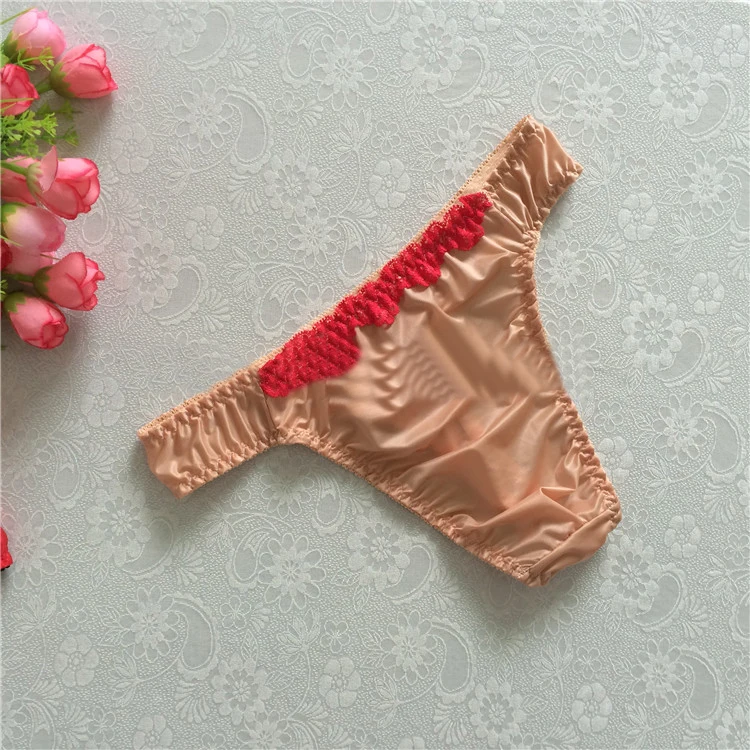 2018 Sexy Men\'s Lingerie See Through Underwear Lace Bowknot Open Butt Jockstrap Bikini Briefs Underwear Underpants jockstrap