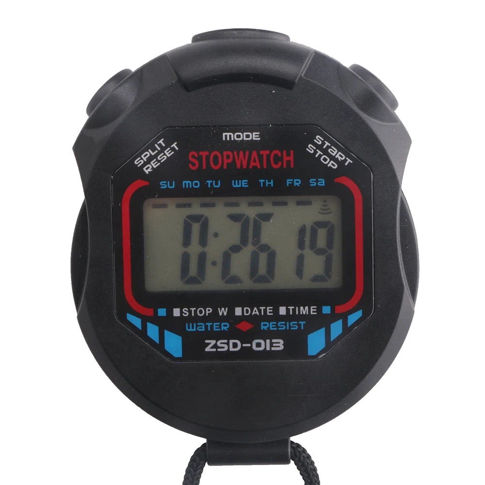 Handheld Digital LCD Chronograph Sports Counter Stopwatch Timer Alarm Stop Watch
