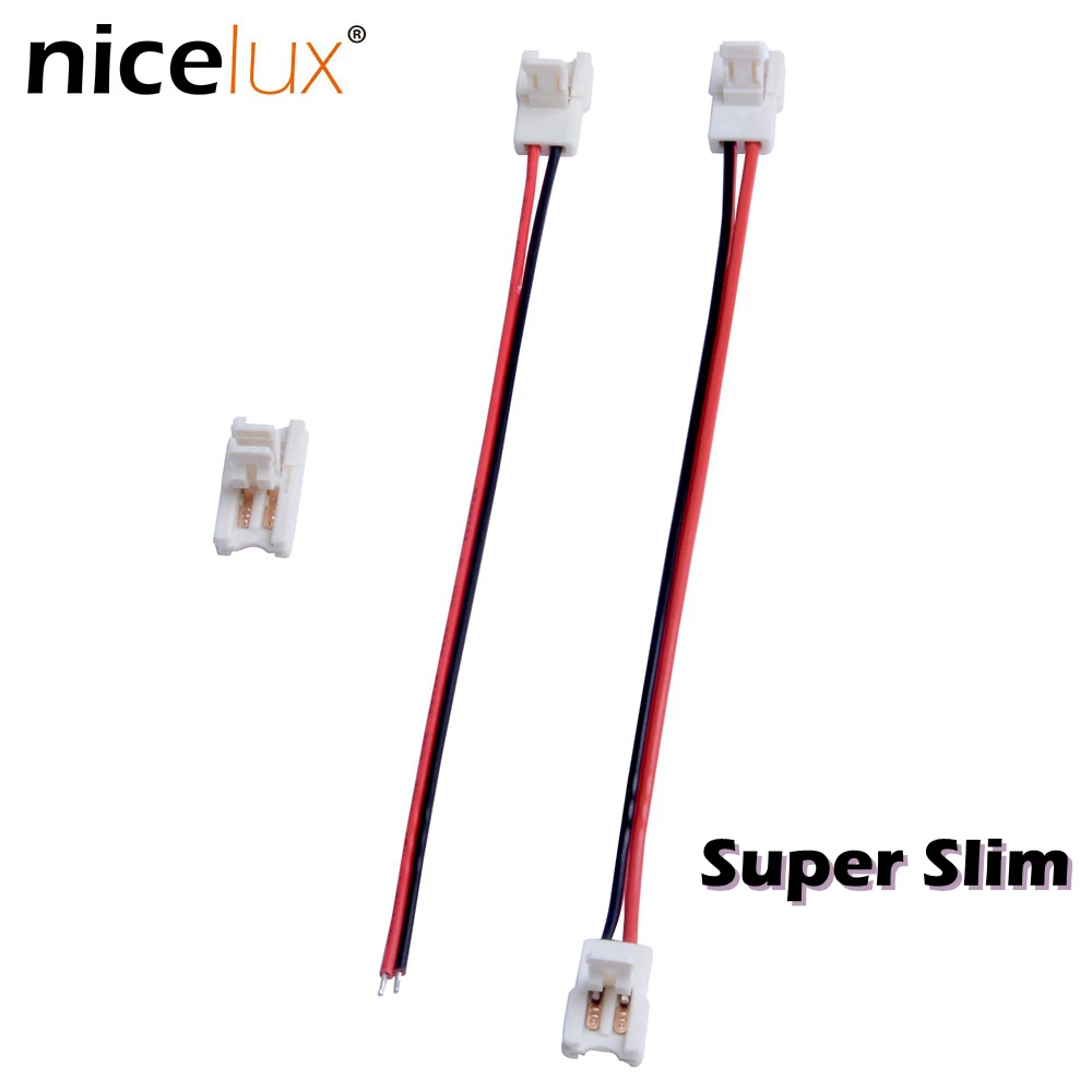 5 pcs/lot 2pin 3pin 4pin Slim LED RGB Connector Aluminum Channel Profile Use for 8mm 10mm 3528 5050 RGB Dual LED Strip Terminals