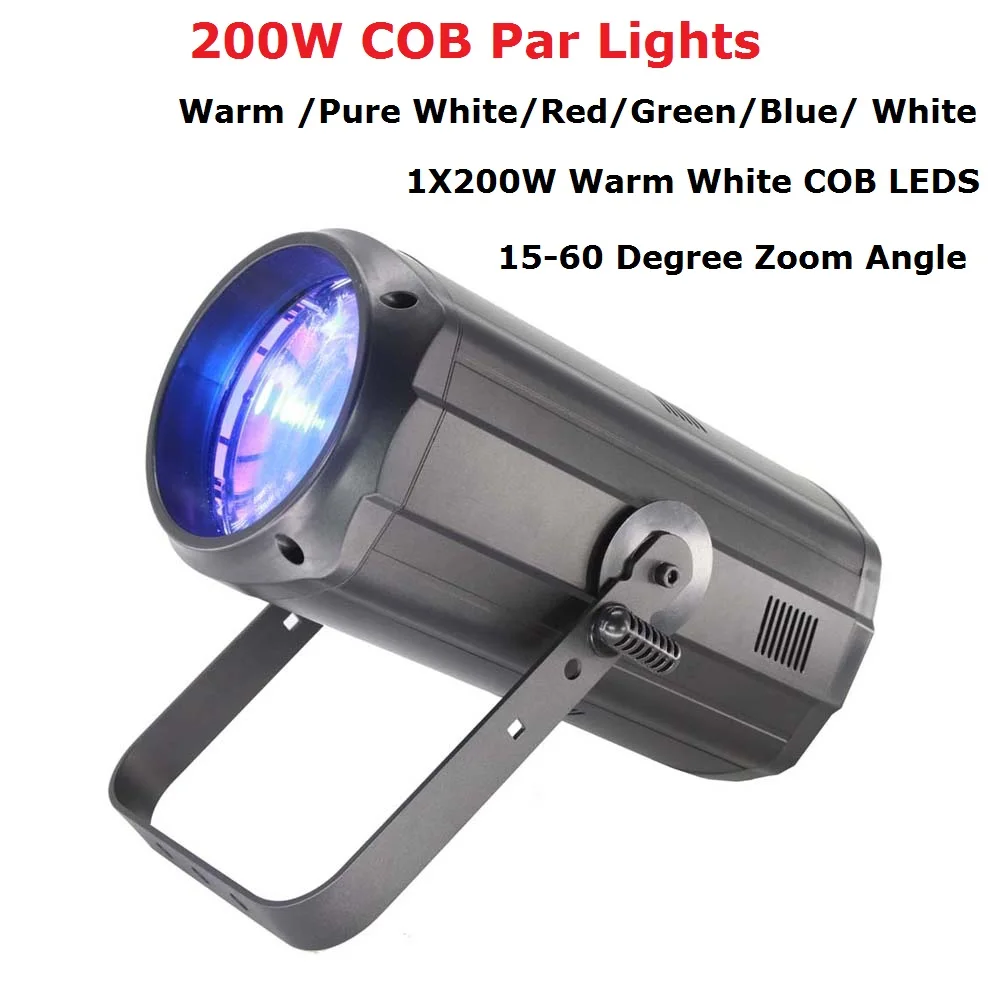 

LED Par COB 200W 5 Colors Lights Lyre Stage Lighting Effect Professional Stage Lights For Clubs Luces Discoteca Disco With Zoom