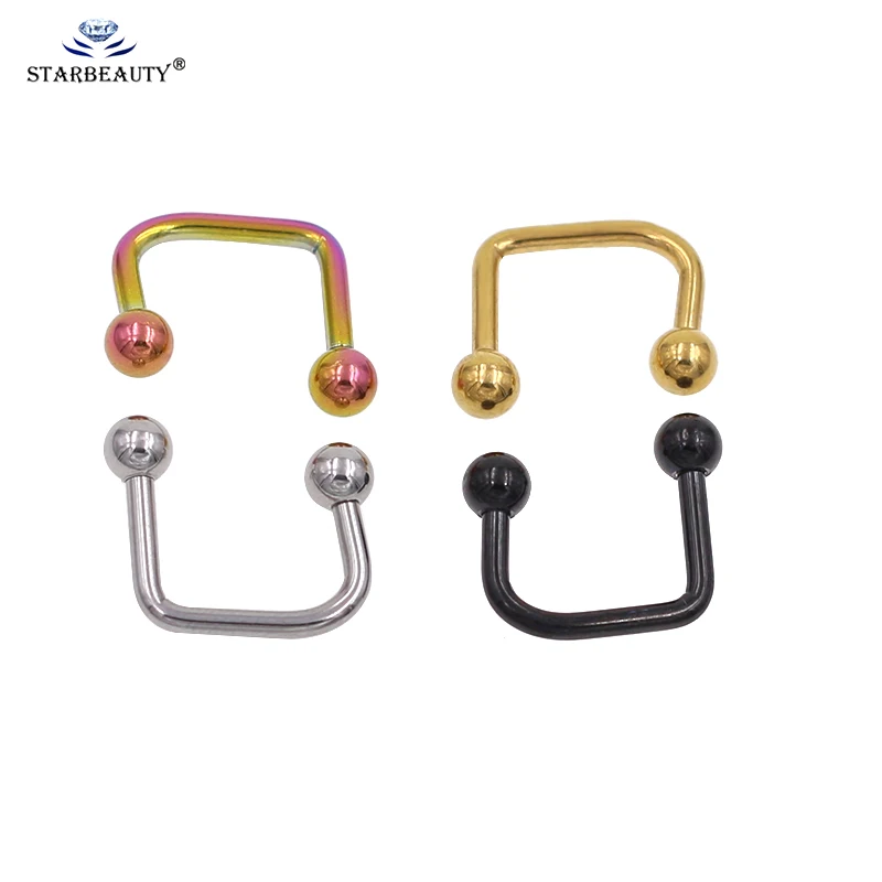 Sold As 1Pc/Lot 4 Colors Available Lip Ear Septum Ring Hoop Fake Nose Ring Fake Piercing Cilp On Nose Ring