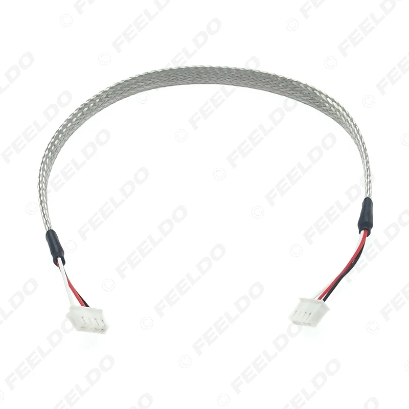FEELDO 1PC Car HID Xenon Bulb Connector Wire Extension Cable For D1S D3S Shielded Wire Harness Relay Socket D1 D3 Adapter