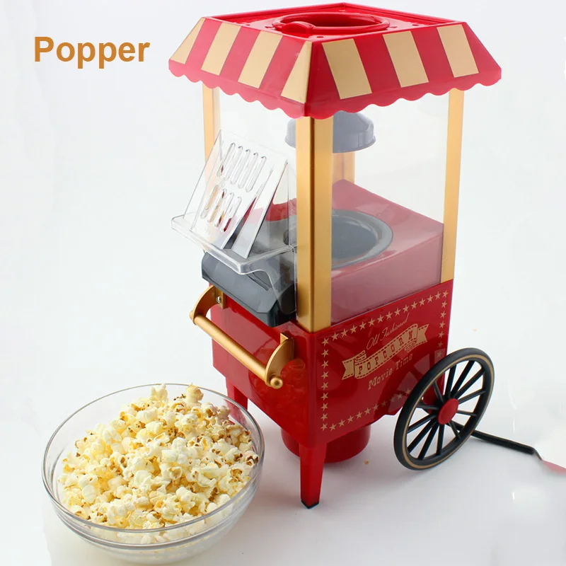 

110V/220V EU Electric Corn Popcorn Maker Household Automatic Mini Hot Air Popcorn Making Machine DIY Corn Popper Children Gift