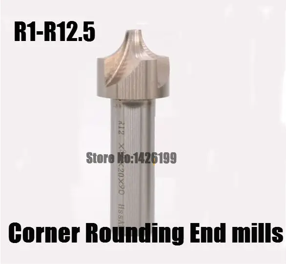 1PCS 2/4Flute R1-R12.5 HSS Corner Rounding End mills,Ball nosed Mill concave Radius milling cutters (R1/R2/R4/R5/R6/R8/R10/R12)