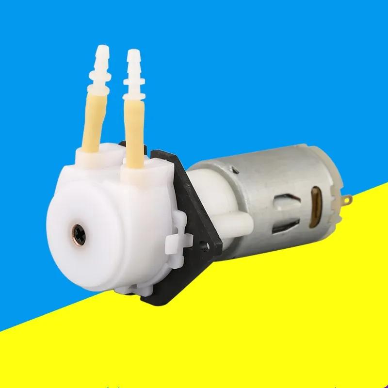 slow flow micro peristaltic pump metering pump silicone tube dosing pump with planetary gear motor 0-177ml / min  by GROTHEN