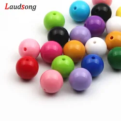 6/8/10/12/14/16/18/20mm Cheap Bubblegum Colorful Spacer Beads Round Loose Acrylic Beads For Diy Bracelet Necklace Jewelry Making