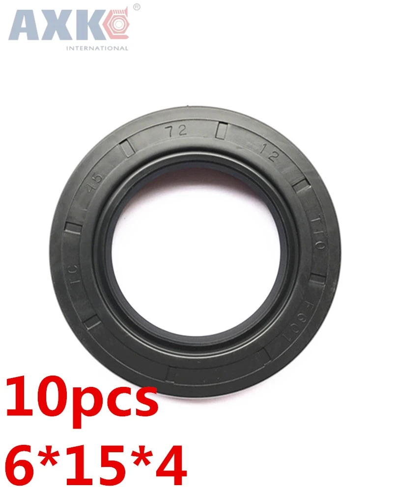 

AXK 10pcs TC6x15x4 Skeleton Oil Seal 6*15*4 Seals high-quality Seals Radial shaft seals