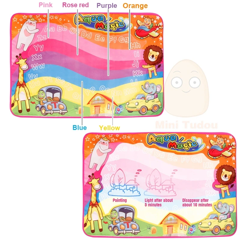 Kids Drawing Toys Board 86*57CM Water Drawing Mat With 2PCS Magic Pen Child's Coloring Painting Games