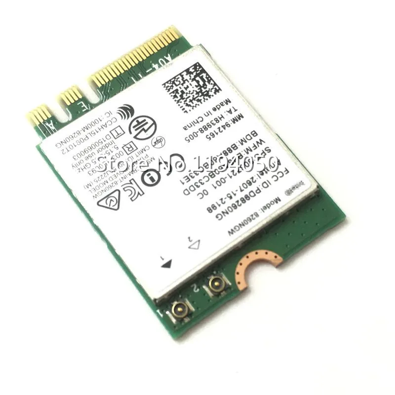 Dual Band Wireless-AC 8260 intel 8260NGW NGFF Wwifi Card 867Mbps 2.4/5GHz 802.11a/b/g/n/ac Bluetooth 4.2