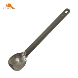 TOAKS Titanium Spoon Outdoor Camping Tableware Long-handled Spoon Spork 215mm Length