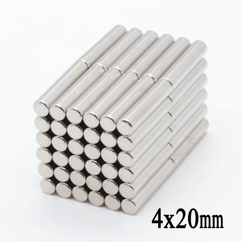 4/5/6/8/10/12/15/20/25/30 x 20 mm NdFeB Super Strong Powerful Small 4x20 mm Super Strong Round Neodymium Magnets Rare Earth