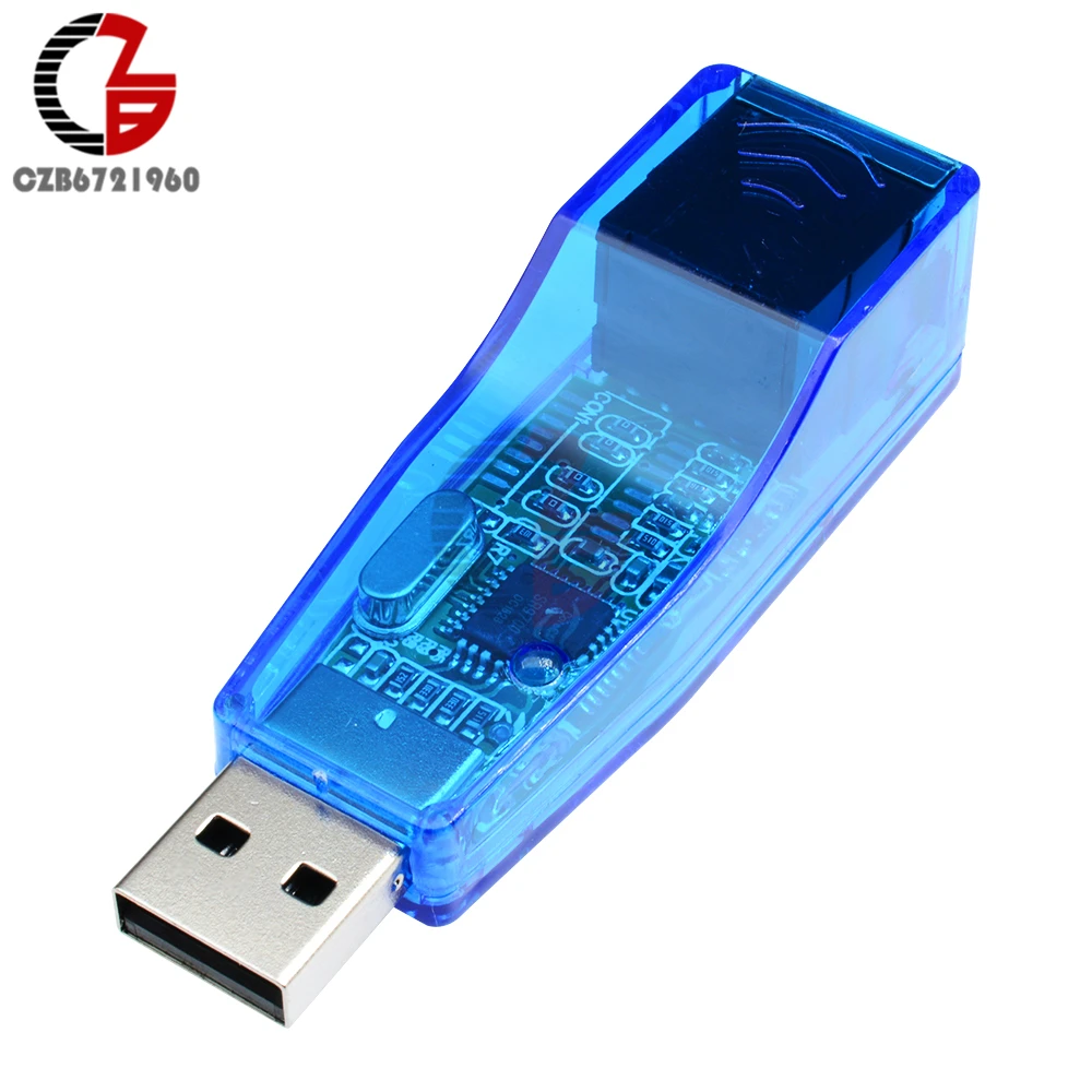 USB Ethernet Adapter USB 2.0 to RJ45 Ethernet Network Card LAN Adapter USB Ethernet Connector RD9700 for Windows 7/8/10/XP