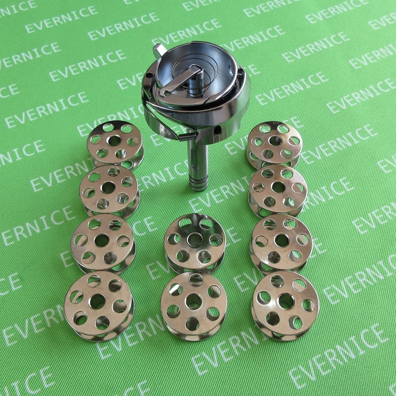 

LARGE THREAD TRIMMER ROTARY HOOK + 10 BOBBINS for JUKI LU-1510N-7 1560N-7 WALKING FOOT MACHINE