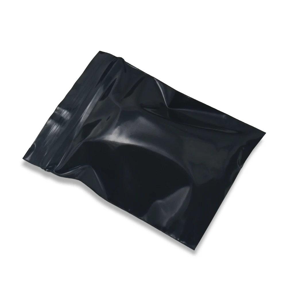 500Pcs/lot 4*5cm(1.6\'\'x2\'\') Black Mini Zip Lock Plastic Bag Resealable Zipper Ziplock Bag Self Seal PE Plastic Packaging Bags