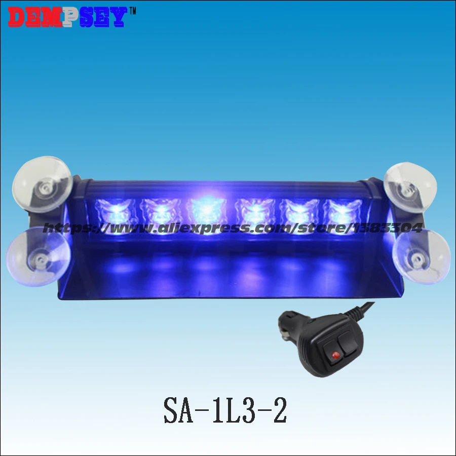 SA-1L3-2 Car Window Absorbed LED Flashing Lamp/Winnowing Pan Shape Blue LED Warning Light/Ambulance LED Strobe Lights