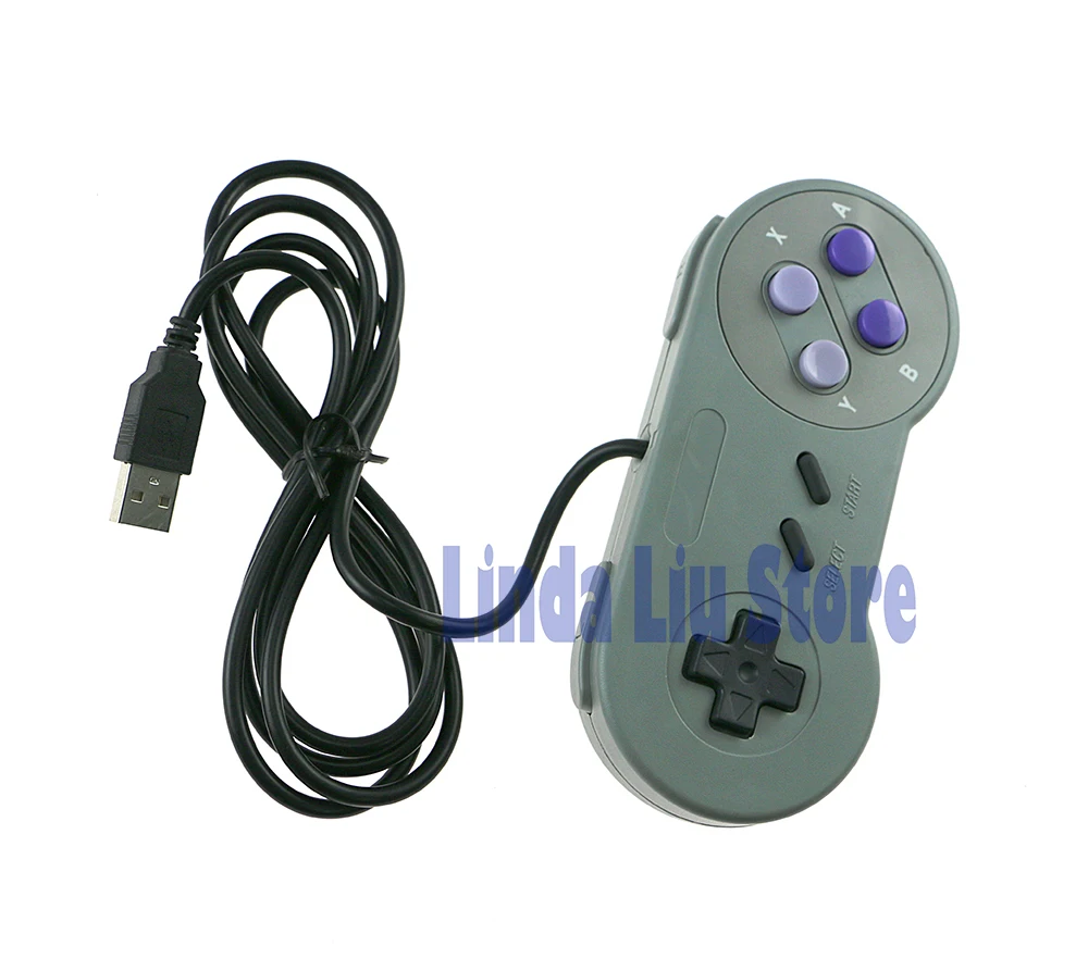 5 قطعة وحدة تحكم USB كلاسيكية عالية الجودة لوحدات تحكم الكمبيوتر Joypad عصا التحكم لاستبدال SNES Windows MAC