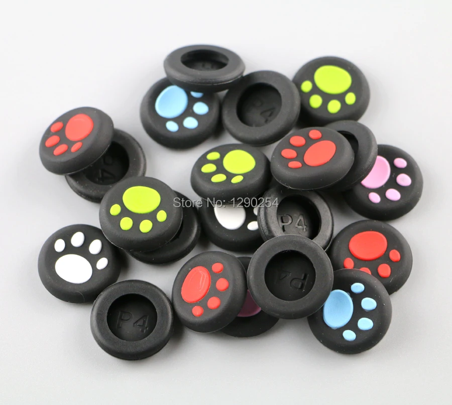 50 stuks Cat Paw Thumb Stick Joystick Siliconen Grip Caps voor PS4 PS3 Xbox 360 One Controller